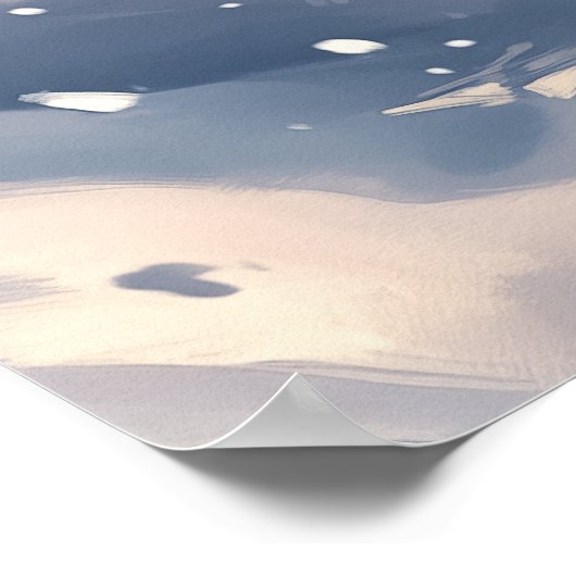 Wolf in winter poster (Ecke)