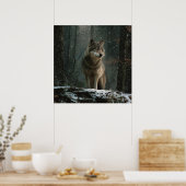 Wolf in Winter Poster (Küche)
