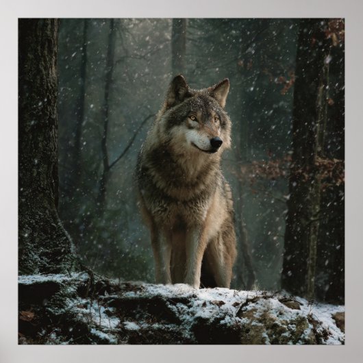 Wolf in Winter Poster (Vorne)