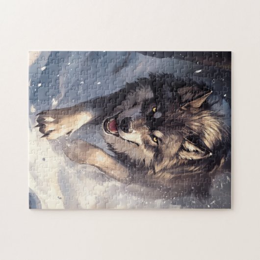 Wolf in winter puzzle (Horizontal)