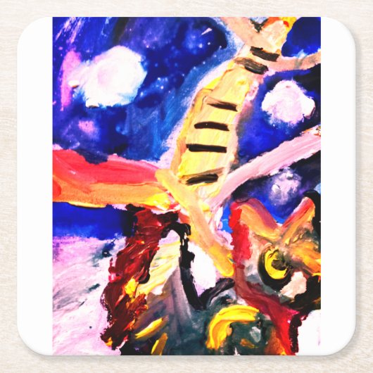 Wolf in winter rechteckiger pappuntersetzer (Vorderseite)