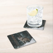 Wolf in Winter Rechteckiger Pappuntersetzer (Vor Ort)