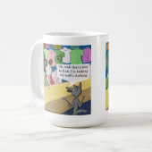 Wolf in Wolfs Kleiderwitz Kaffeetasse (Vorderseite Links)