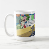 Wolf in Wolfs Kleiderwitz Kaffeetasse (Links)