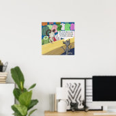 Wolf in Wolfs Kleidung Witziges Poster (Heimbüro)