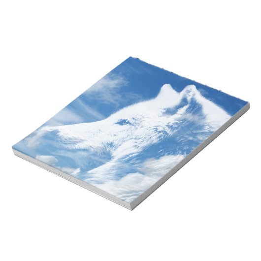 Wolf in Wolken Notizblock (Rotiert)