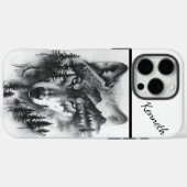 Wolf inmitten von Bergen und Wäldern Case-Mate iPhone Hülle (Rückseite (Horizontal))