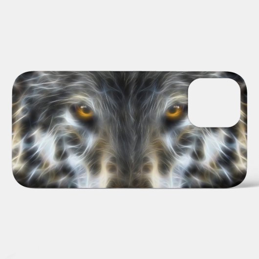 Wolf Inspirational Airbrush-Portrait Case-Mate iPhone Hülle (Rückseite (Horizontal))