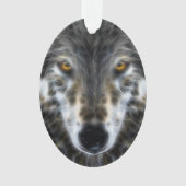 Wolf Inspirational Design Portrait Ornament (Vorderseite)