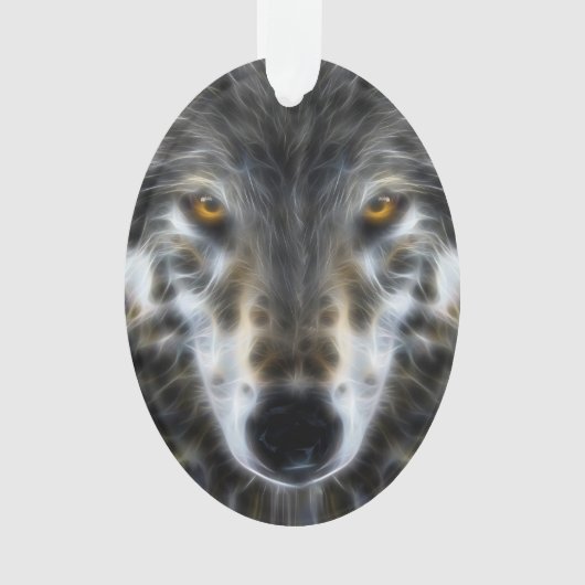 Wolf Inspirational Design Portrait Ornament (Vorderseite)