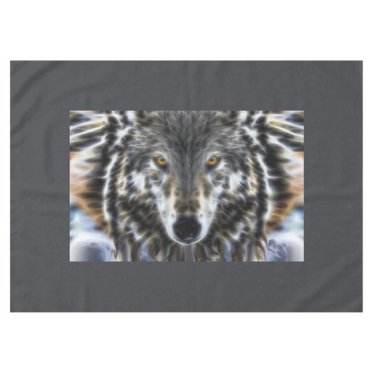 Wolf Inspirational Design Portrait Tischdecke (Vorderseite (Horizontal))