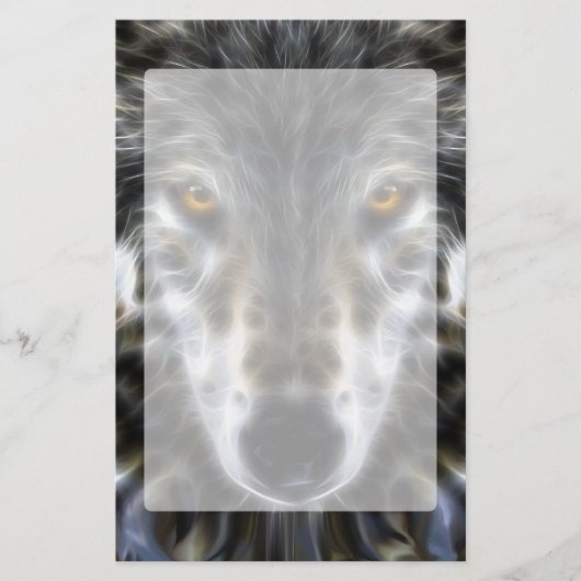 Wolf Inspirational Grafik-Portrait Briefpapier (Vorderseite)
