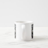 Wolf Inspirational Grafik-Portrait Espressotasse (Rückseite)