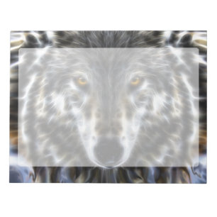 Wolf Inspirational Grafik-Portrait Notizblock