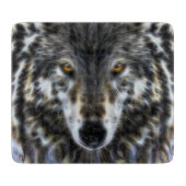 Wolf Inspirational Grafik-Portrait Schneidebrett (Vorderseite)