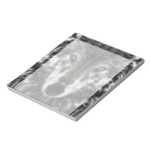 Wolf Inspirational graphic Portrait Notizblock
