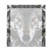 Wolf Inspirational graphic Portrait Notizblock (Vorderseite)