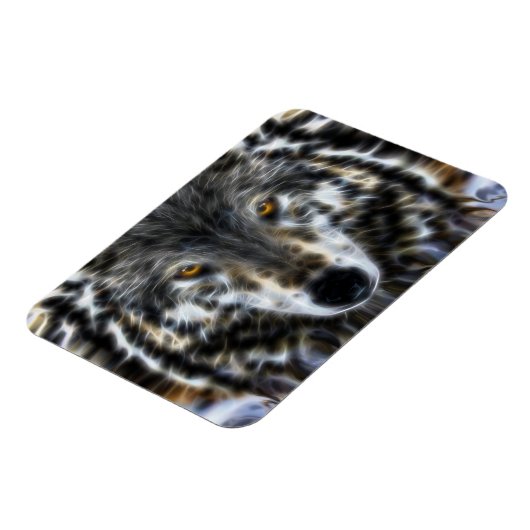 Wolf Inspirational intensives Portrait Magnet (Linke Seite)