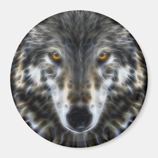 Wolf Inspirational intensives Portrait Magnet (Vorne)