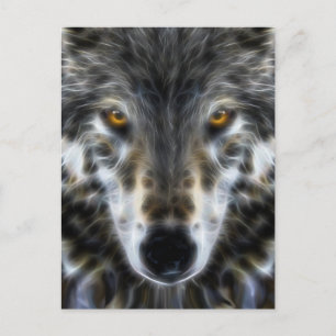 Wolf Inspirational intensives Portrait Postkarte