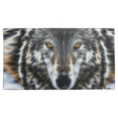 Wolf Inspirational Portrait Kissenbezug (Vorderseite-Rechts)