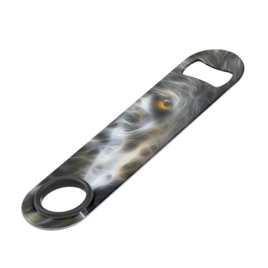 Wolf-inspirierend intensives Porträt Speed Flaschenöffner (Vorderseite Schrägansicht)