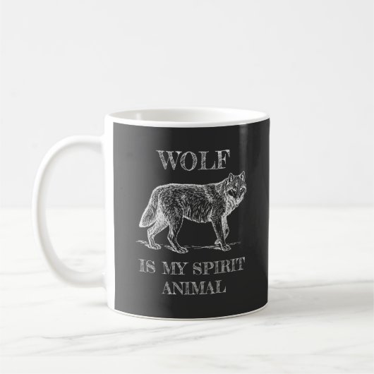 Wolf ist mein Zitat zum Thema "Geist und Tier" Kaffeetasse (Links)