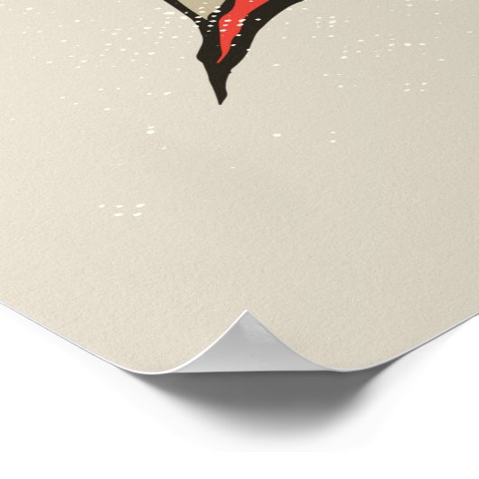 Wolf Japanese Art Poster (Ecke)