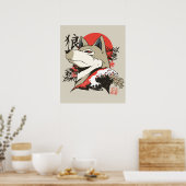 Wolf Japanese Art Poster (Küche)