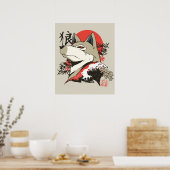 Wolf Japanische Kunst Poster (Küche)
