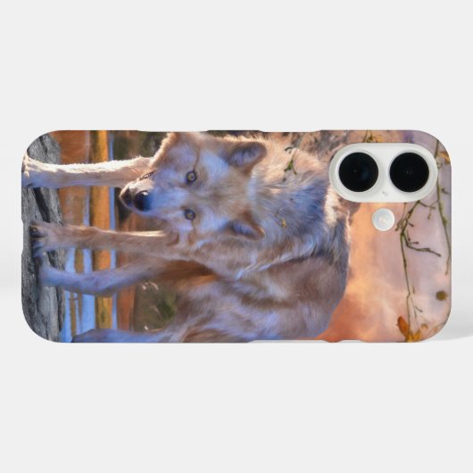 Wolf JUNTING GRUNDS Case-Mate iPhone Hülle (Rückseite (Horizontal))