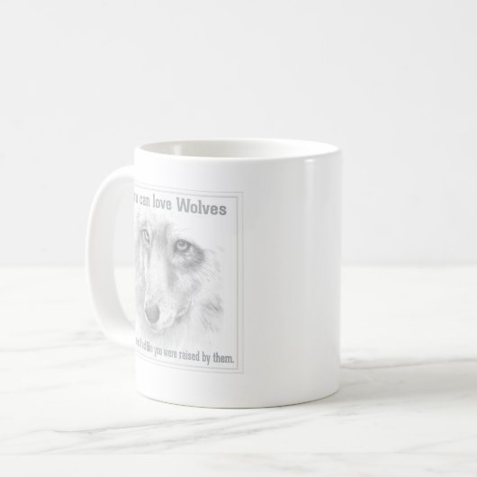 Wolf-Kaffee-Tasse Kaffeetasse (Vorderseite Links)
