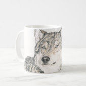 Wolf-Kaffee-Tassen-Alphamann Kaffeetasse (Vorderseite Links)