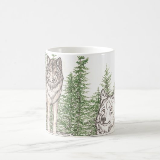 Wolf-Kaffee-Tassen-Anleitung Kaffeetasse (Mittel)