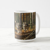 Wolf-Kaffeetasse 11 0z oder 15 0z. Stil 1 Kaffeetasse (VorderseiteRechts)