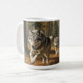 Wolf-Kaffeetasse 11 0z oder 15 0z. Stil 1 Kaffeetasse (Vorderseite Links)