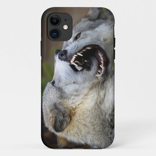 Wolf-Kampf Case-Mate iPhone Hülle (Rückseite)