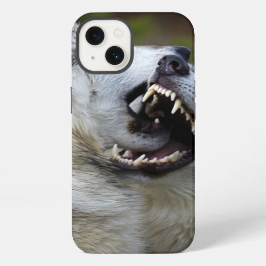 Wolf-Kampf iPhone Hülle (Rückseite)
