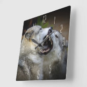 Wolf-Kampf Quadratische Wanduhr (Winkel)