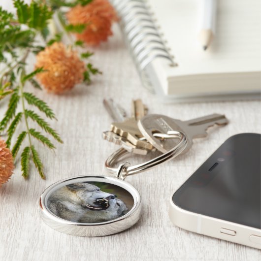 Wolf-Kampf Schlüsselanhänger (Seite)