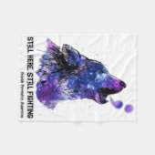 Wolf kämpft noch immer gegen Suizidprävention Fleecedecke (Vorderseite (Horizontal))