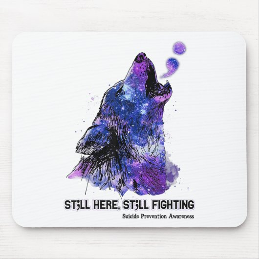 Wolf kämpft noch immer gegen Suizidprävention Mousepad (Vorne)