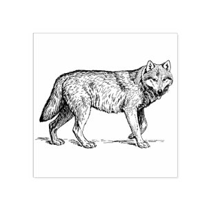 Wolf-Kautschuk-Briefmarke Gummistempel