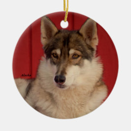 Wolf-Keramik-Baum-Verzierung Keramik Ornament