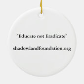 Wolf-Keramik-Baum-Verzierung Keramik Ornament (Hinten)