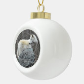 Wolf Keramik Kugel-Ornament (Rechts)