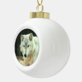 Wolf Keramik Kugel-Ornament (Rechts)