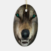 Wolf Keramik Ornament (Rechts)