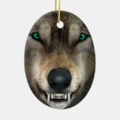 Wolf Keramik Ornament (Hinten)