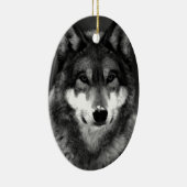 Wolf Keramik Ornament (Rechts)